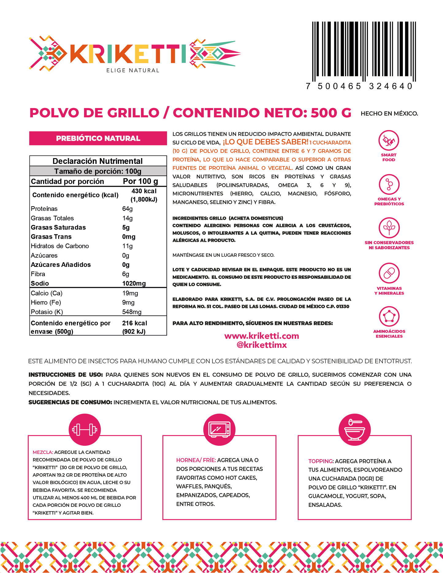 Polvo de Grillo - 500 g