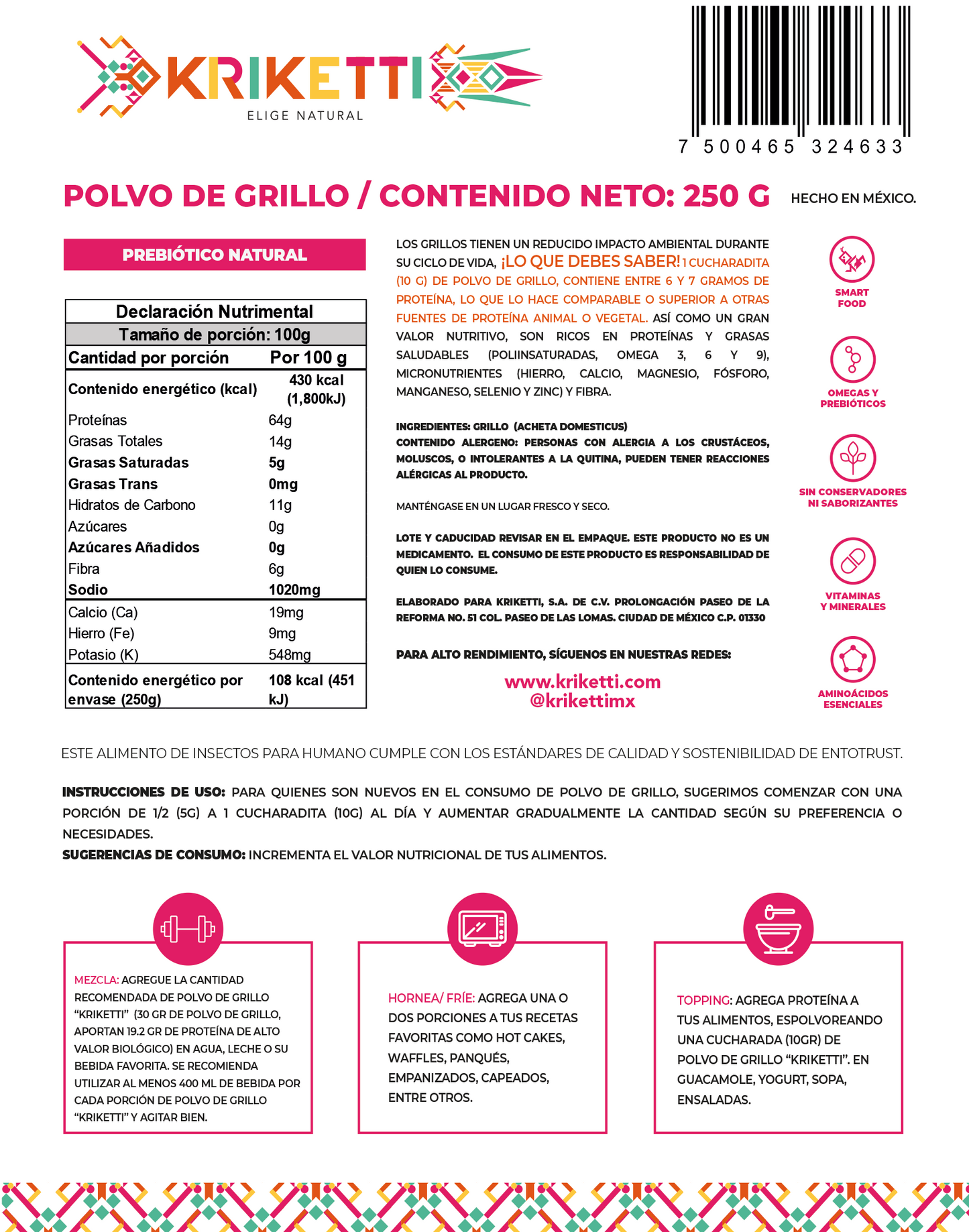 Polvo de Grillo - 250 g