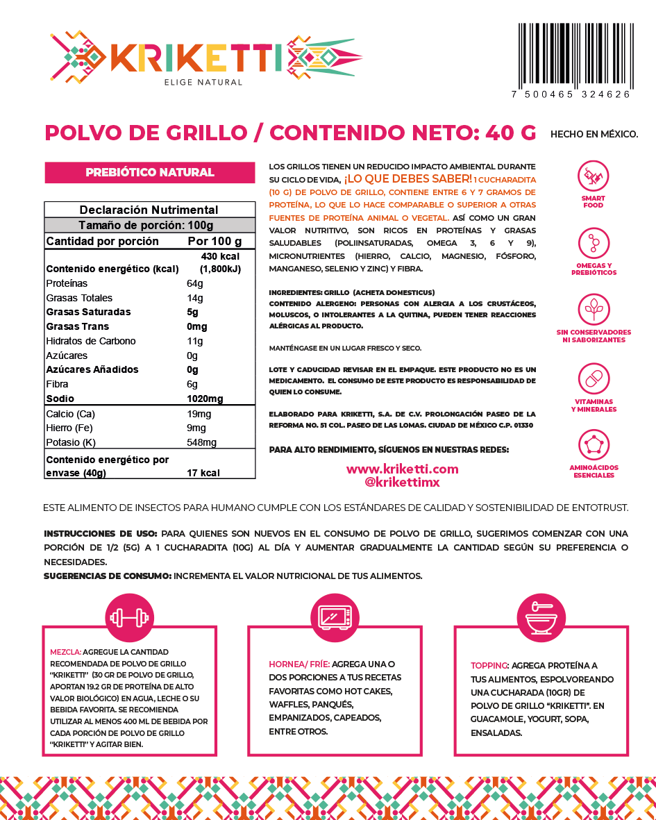 Polvo de Grillo - 40 g