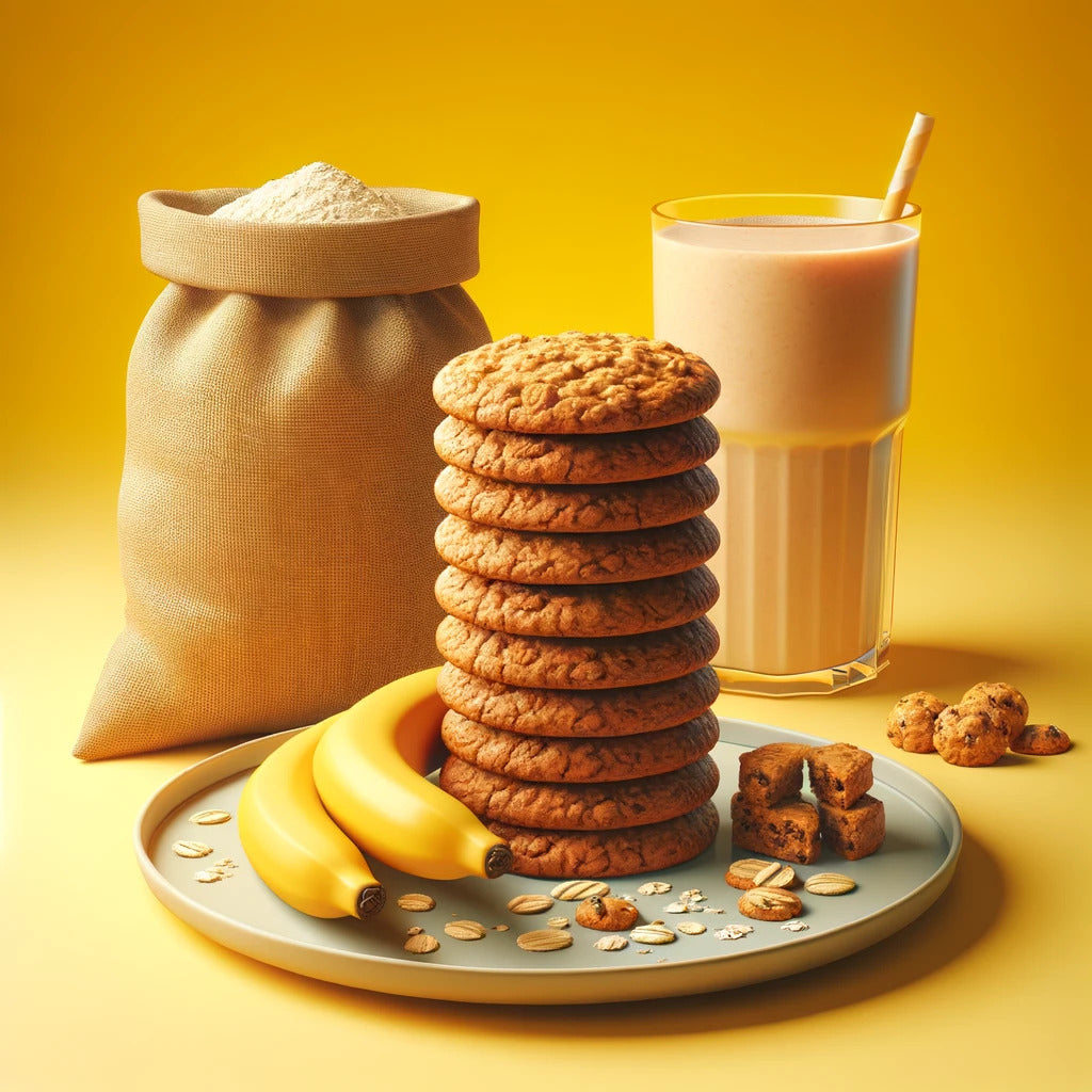 Galletas de avena y nuez con harina de grillo